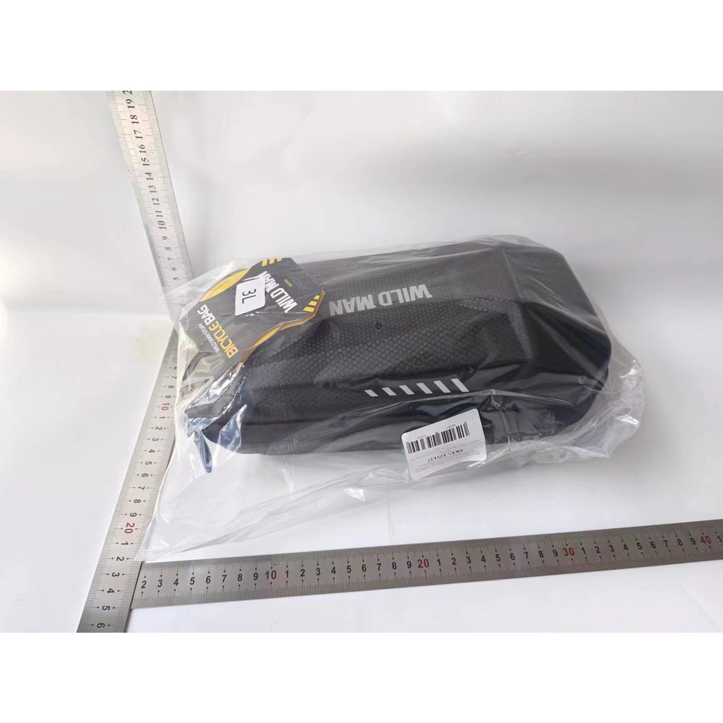 Borseta pentru bicicleta/trotineta Flippy, spatiu de depozitare, antisoc, waterproof, cu fermoar, 3L, material carbon si plastic dur,  pentru trotineta electrica scuter, bicicleta, negru-11