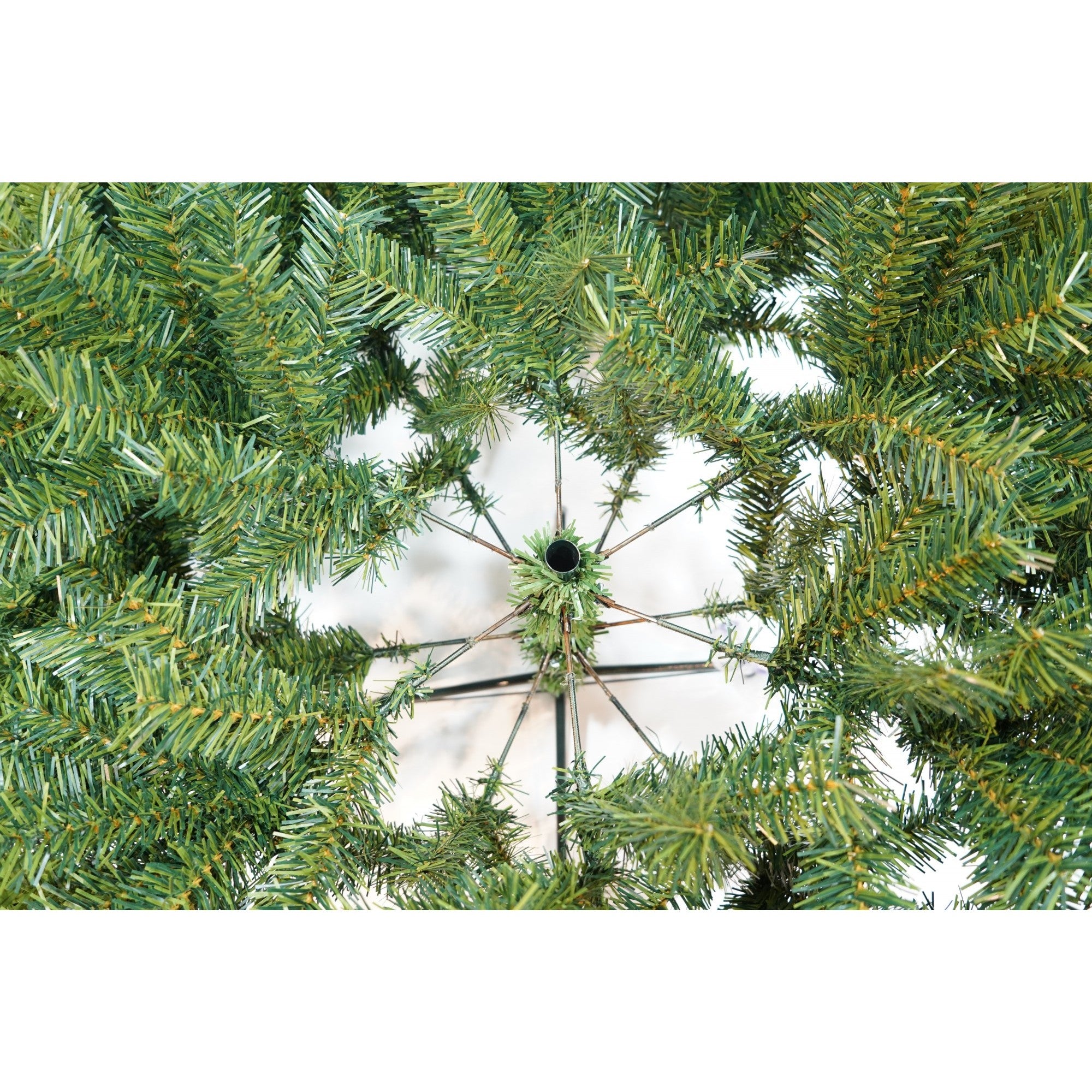 Brad Artificial de Craciun Bogat, Flippy, 1.80 m inaltime, 774 ramuri, Premium, Verde, Decorat cu 56 conuri pin rosii, Interior/ Exterior-2