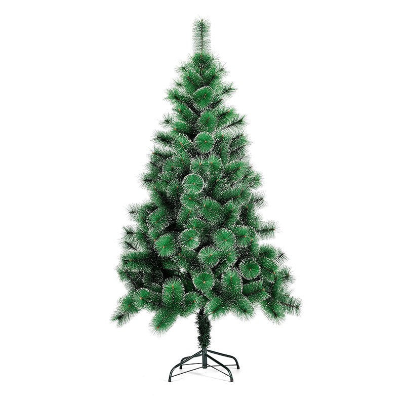 Brad artificial de Craciun tip pin nins, pentru interior/exterior, inaltime 150 cm, Flippy, verde, suport metalic inclus-0
