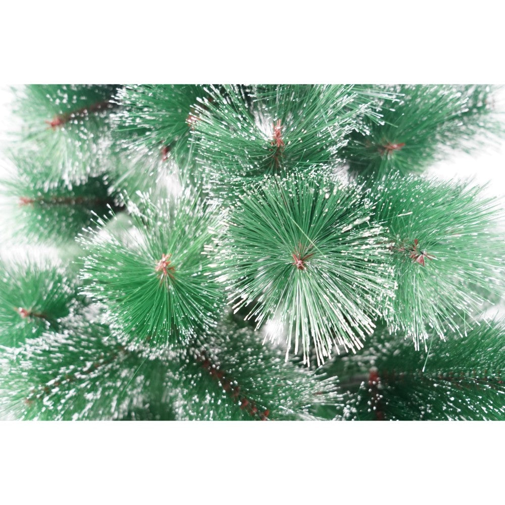 Brad artificial de Craciun tip pin nins, pentru interior/exterior, inaltime 210 cm, Flippy, verde, suport metalic inclus-2