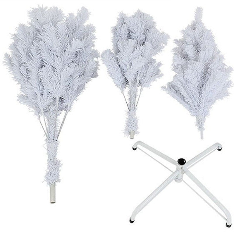 Brad de Craciun artificial cu suport inclus Flippy, 120 cm, 240 ramuri/varfuri, material plastic, suport clasic, fara iluminare, utilizat pentru interior/exterior, alb-9