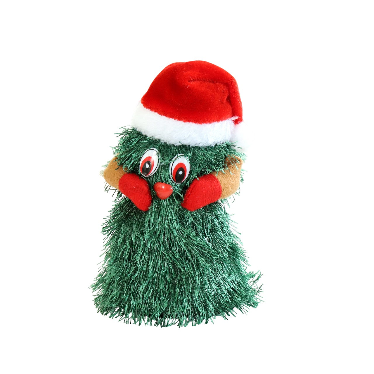 Bradut Dansator si Cantaret, Flippy, Decoratiune de Craciun, Jucarie Interactiva, 16 cm Inaltime, Verde-0