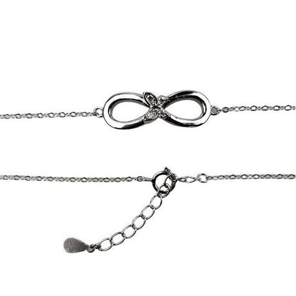 Bratara Argint 925, Infinit cu Fluture-3