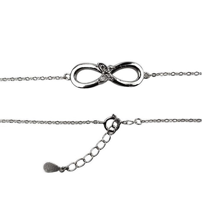 Bratara Argint 925, Infinit cu Fluture-3