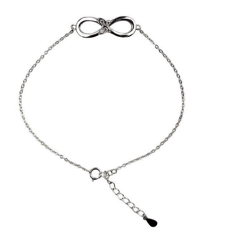 Bratara Argint 925, Infinit cu Fluture-0