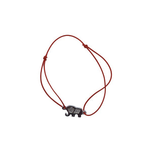Bratara Snur Reglabil, Argint 925, Elefant Cu Pietre, Jolie Silver, 0.7 g, 1.5 cm x 0.8 cm-0