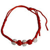Bratara Handmade Jolie Alb-Rosu-0