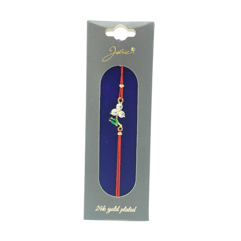 Bratara Placata cu Aur 24k Floare cu Pietre-0