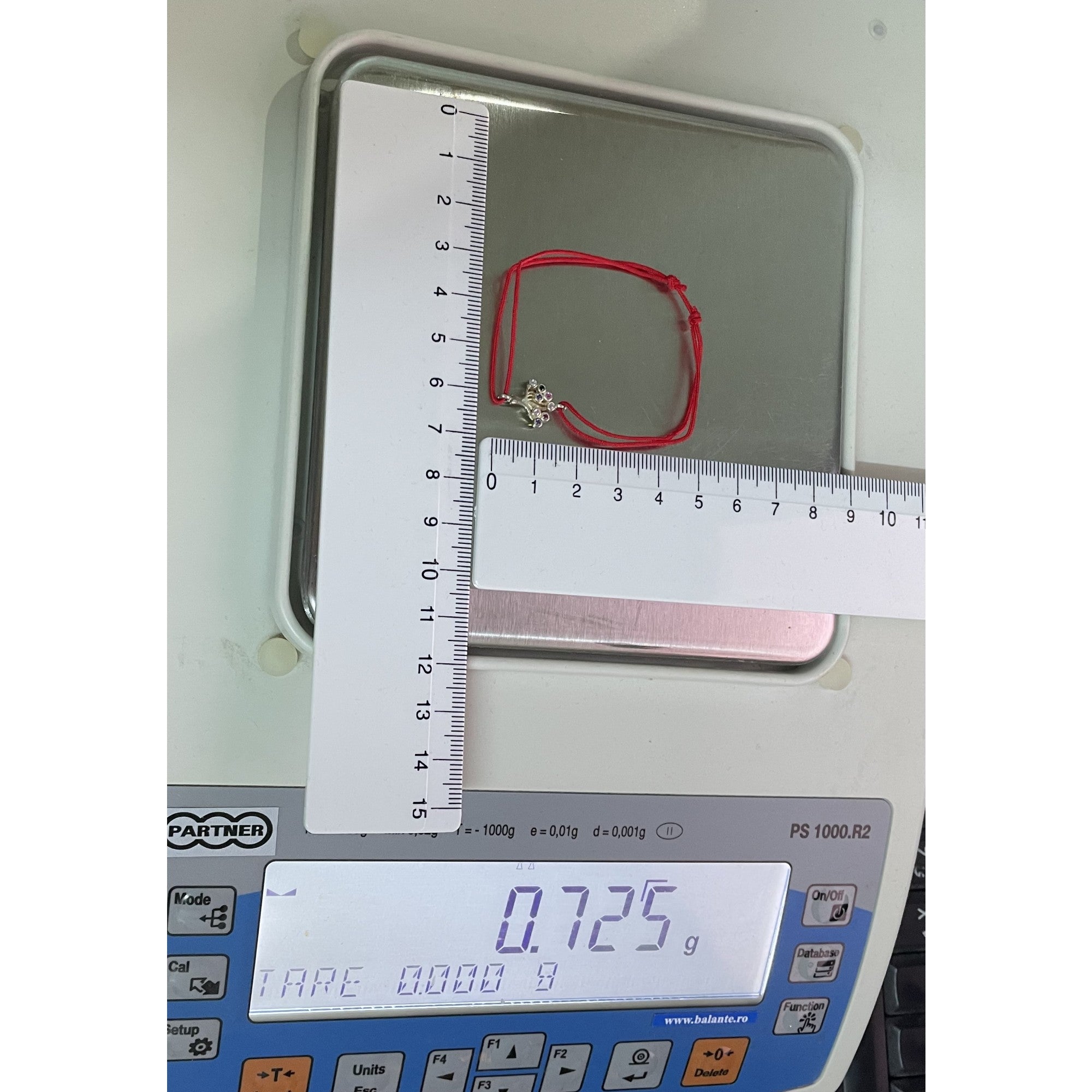 Bratara Snur Reglabil, Argint 925, Pom cu Pietre Colorate, Jolie Silver, 0.7 g, 2 cm x 1.2 cm-4
