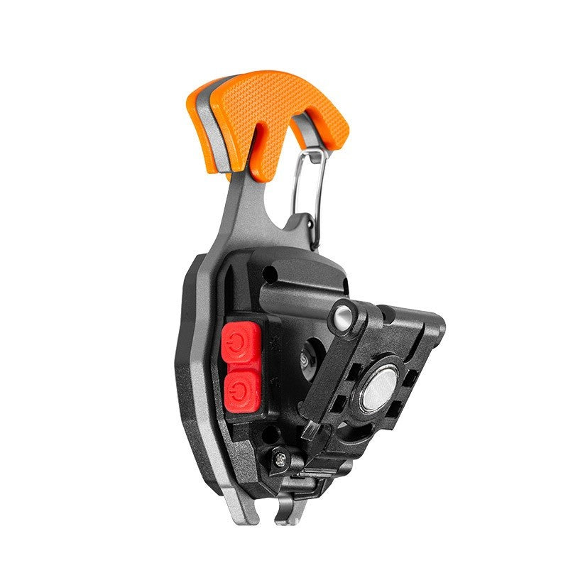 Breloc Multifunctional, Flippy, Model W5147, Kit Supravietuire, Lanterna, Bricheta, Fluier, din ABS/Aluminiu, Alimentare USB, Negru/Portocaliu-13