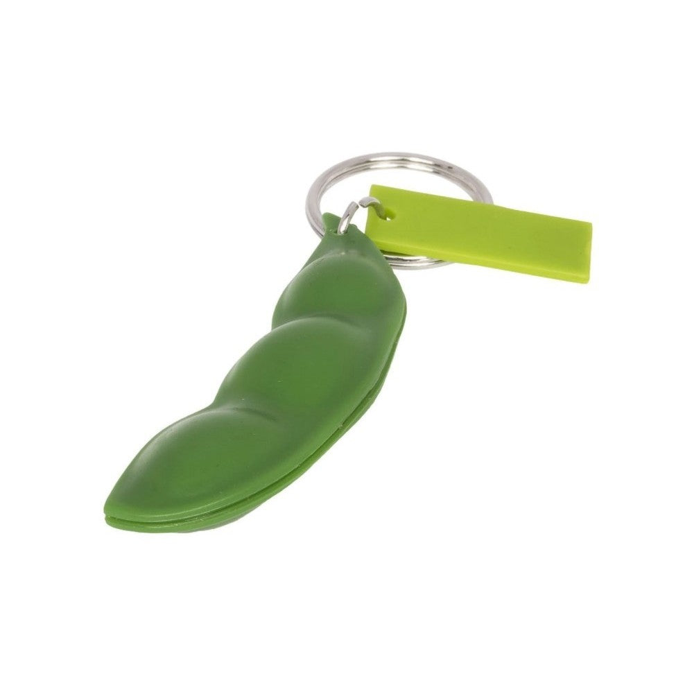 Breloc pastaie de mazare antistres, poliuretan, verde-1