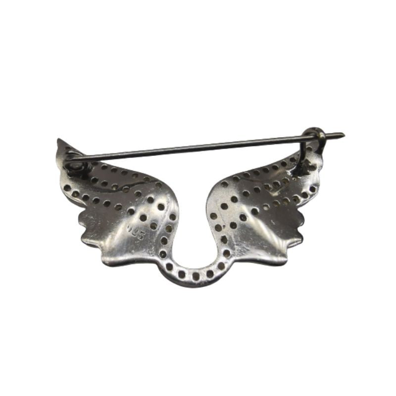 Brosa Argint 925 Aripi cu Zirconii-1