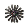 Brosa din Argint 925 Floare Filigran cu Piatra-0
