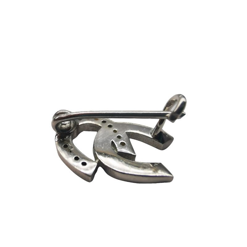 Brosa din Argint 925 Potcoava cu Pietre-1