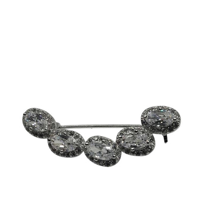 Brosa din Argint 925 Semicerc cu Zirconii-1