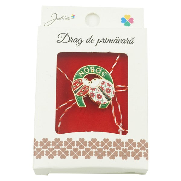 Brosa Mica in Cutie Jolie model Doua Buburuze in Potcoava (Noroc)-0