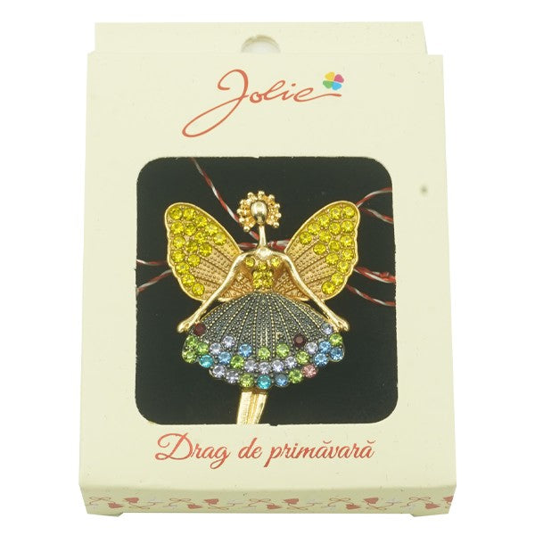Brosa Multicolora Jolie model Balerina cu Aripi-0