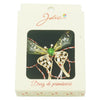 Brosa Multicolora Jolie model Fluture Cristale Verzi-0