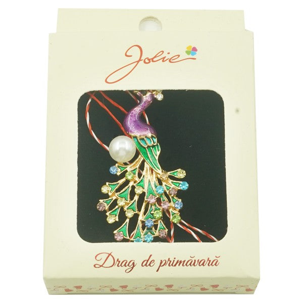 Brosa Multicolora Jolie model Paun-0
