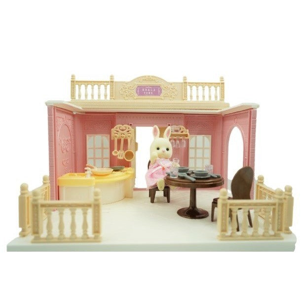 Bucatarie pentru papusi cu mobilier si figurina-1