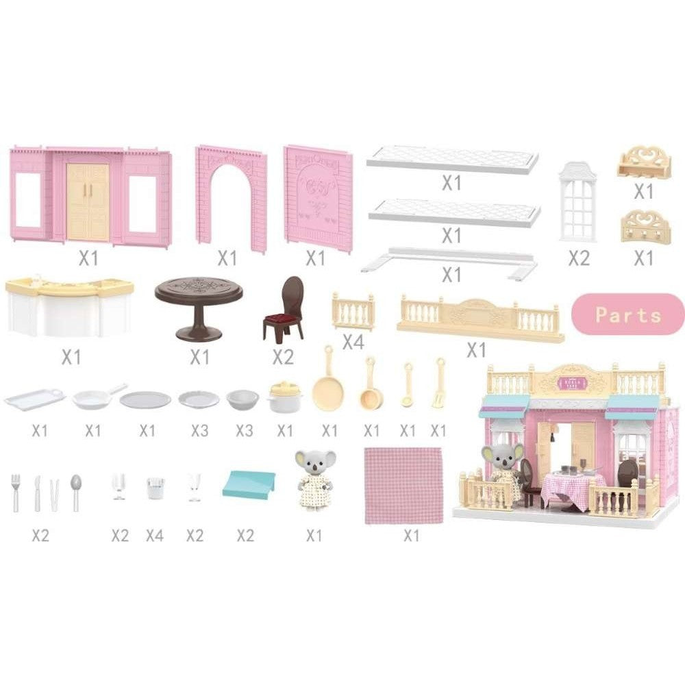 Bucatarie pentru papusi cu mobilier si figurina-4