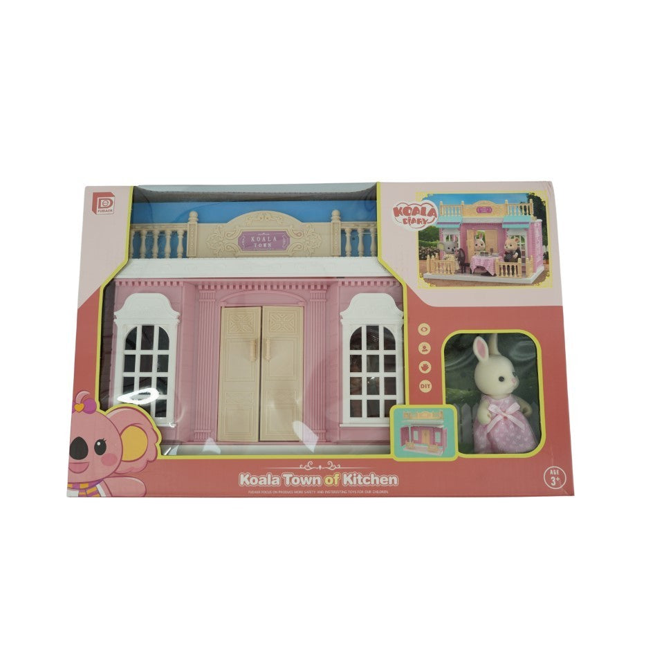 Bucatarie pentru papusi cu mobilier si figurina-8