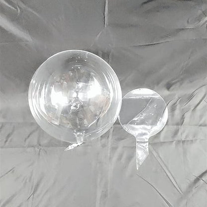 Buchet Decorativ, Flippy, Trandafir in Balon cu Lumini Led, Diametru 35 cm, 2 x Baterii AA (neincluse), Albastru/Alb-5
