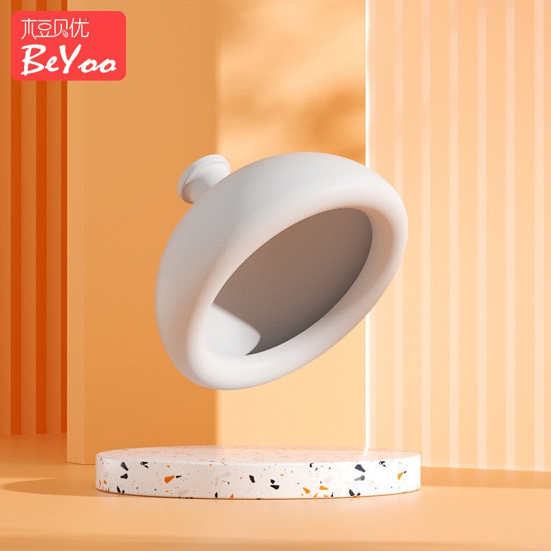 Sputa din silicon pentru sugari si copii mici, Flippy, dispozitiv de eructare, cupa pentru terapie toracica, 10.1x6.5 cm, Alb-0