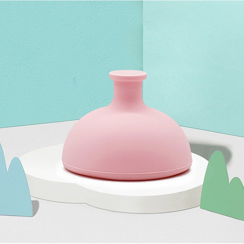 Sputa din silicon pentru sugari si copii mici, Flippy, dispozitiv de eructare, cupa pentru terapie toracica, 7.5x6 cm, Roz-0