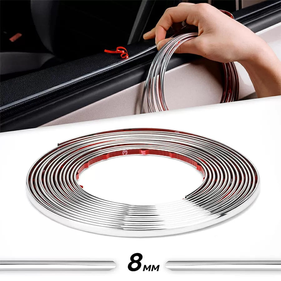 Rola Ornament autoadeziv, 8mm x 15m, culoare Crom SILVER-0