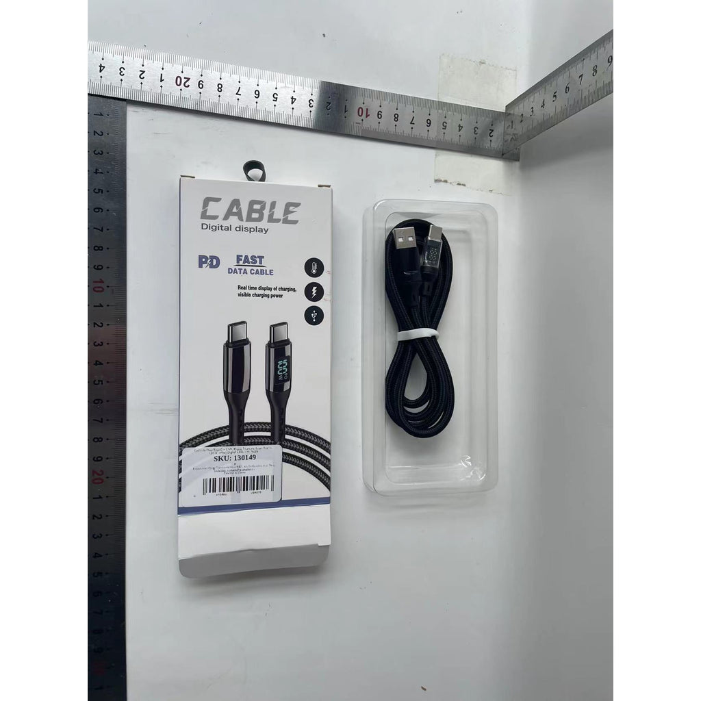 Cablu de Date Type C + USB, Flippy, Încarcare Super Rapida, 120 W, Afișaj Digital LED, 1 m, Negru-10