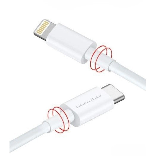 Cablu De Date USB Type-C la iPhone Flippy WUW-X181 20W 1 m, Alb-4