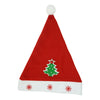 Caciulita de Mos Craciun, Flippy,cu model de Brad si ornament fulg de nea, rosie, marime universala, material textil-0