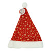 Caciulita de Mos Craciun, Flippy,cu ornament auriu fulg de nea, rosie, marime universala, material textil-0