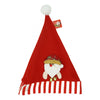 Caciulita de Mos Craciun, Flippy,cu ornament de Mos Craciun, rosie, marime universala, material textil-0