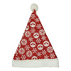 Caciulita de Mos Craciun, Flippy,cu ornament fulg de nea si sclipici, rosie, marime universala, material textil-0