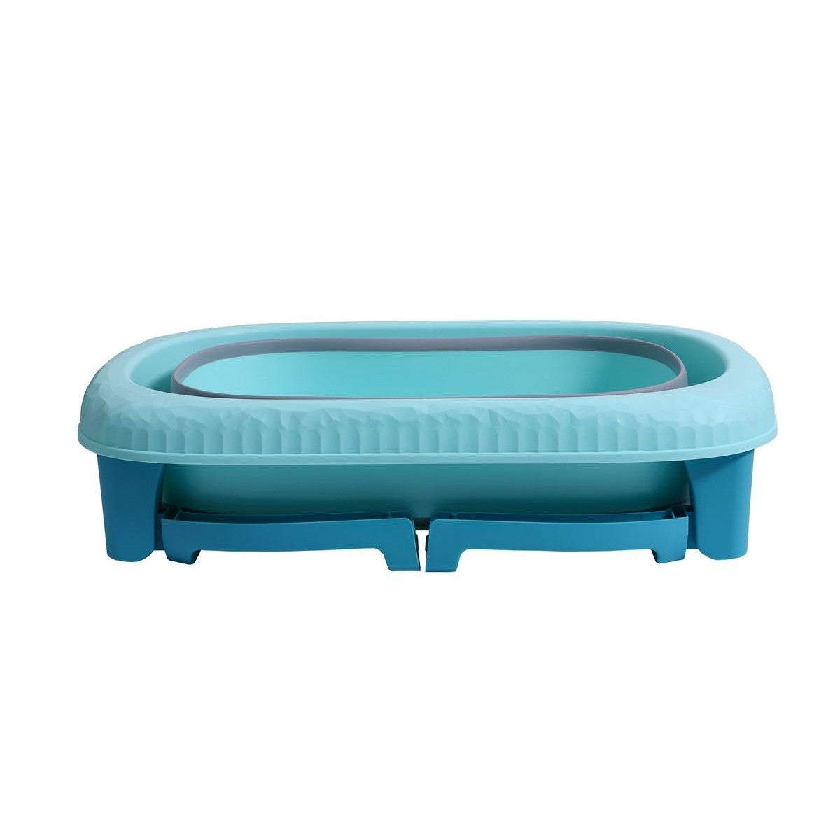 Cada Pliabila pentru Baie, Flippy, din PP+TPE, pentru Copii 0-6 Ani, cu Picioare, Suport de Sezut, Scurgere Etans, 80 x 52 x 42 cm, Albastru-3
