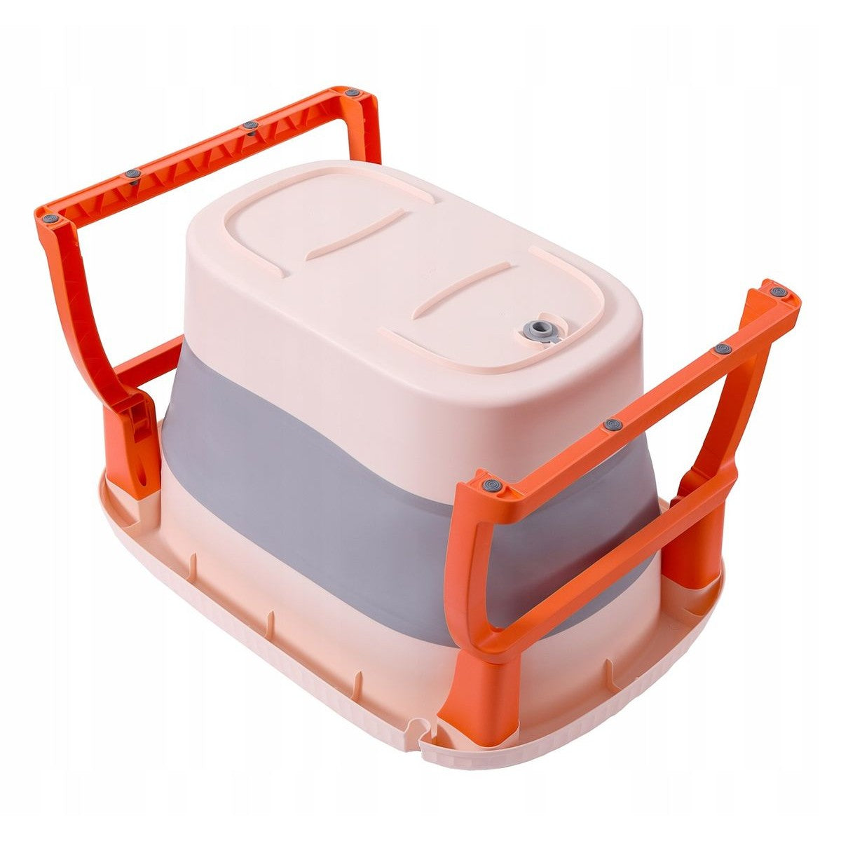 Cada Pliabila pentru Baie, Flippy, din PP+TPE, pentru Copii 0-6 Ani, cu Picioare, Suport de Sezut, Scurgere Etans, 80 x 52 x 42 cm, Portocaliu-7