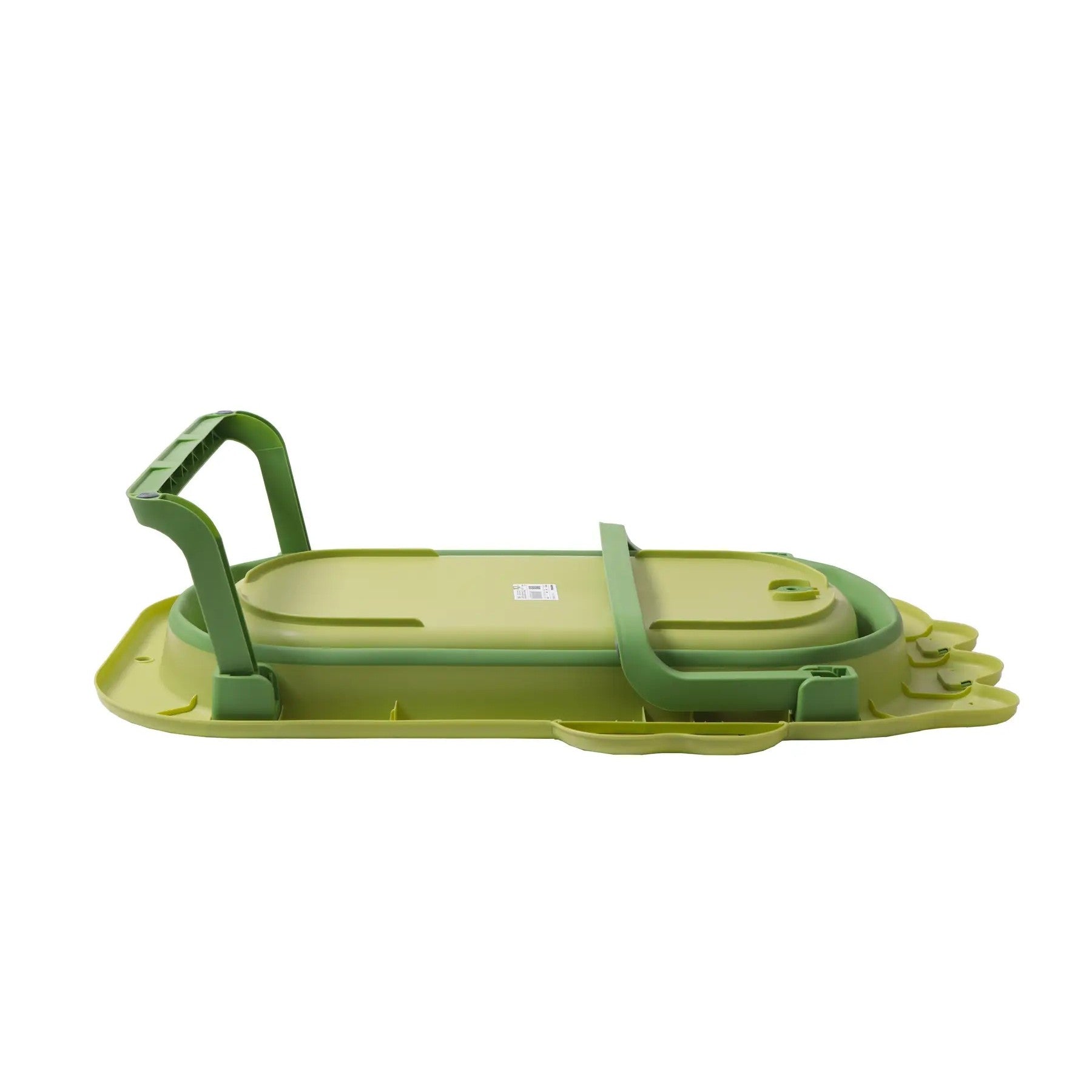 Cada Pliabila pentru Baie, Flippy, din PP+TPR, pentru Copii 0-6 Ani, Model Crocodil, Dop de Scurgere, 80x54x21 cm, Verde-5