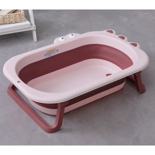 Cada Pliabila pentru Baie, Flippy, din PP+TPR, pentru Copii 0-6 Ani, Model Crocodil, Dop de Scurgere, 80x54x21 cm, Roz-1