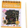 Caiet cu fise razuibile Flippy, DIY Magic Scratch, 12 File, Curcubeu, Creion din Lemn, Cartonase negre, 14.5 x 10 cm, portocaliu-0