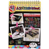 Caiet cu fise razuibile Flippy, DIY Magic Scratch, 12 File, Curcubeu, Creion din Lemn, Cartonase negre, A5, Multicolor-0