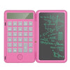 Calculator de Mana Reincarcabil cu Tabla de Scris, Flippy, Calculator Portabil, Ecran LCD, Afisaj cu 12 Cifre, Ecran de 15 cm, Culoare Roz-0