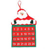 Calendar de Craciun Flippy, Mos Craciun, tip decoratiune, material poliester, cu buzunarele, pentru brad sau prete, 20 x 30 cm, multicolor-0