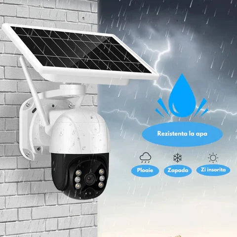 Camera de supraveghere cu panou solar, Wifi, Senzor de Miscare, 1080p, Jortan JT-8181XM