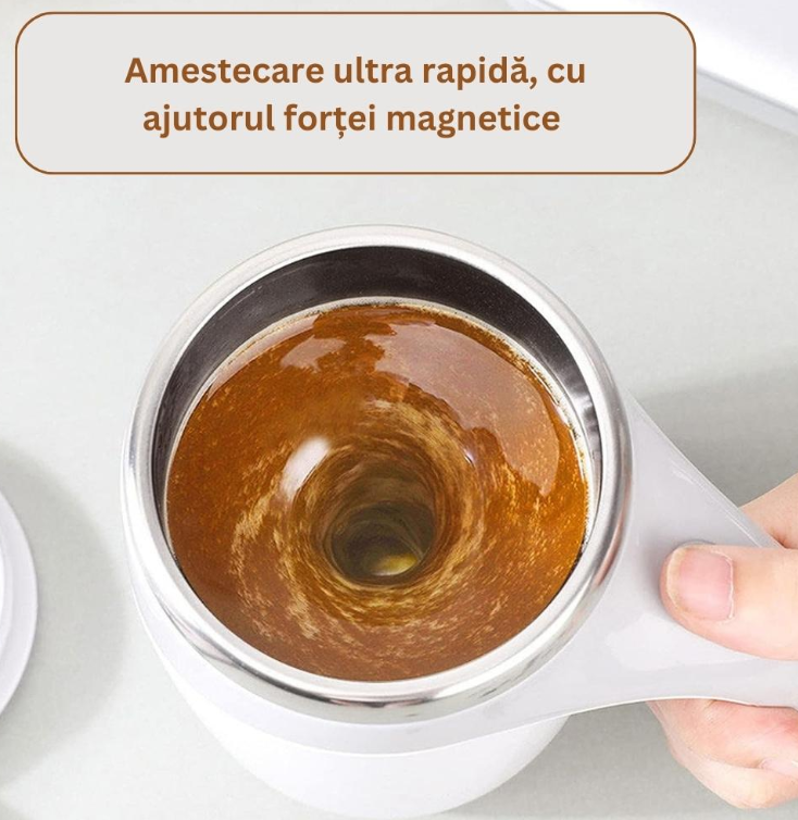 Cana termos cu amestecare automata , rotor magnetic, 380 ml