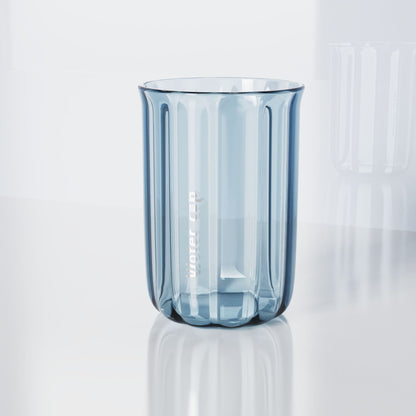 Cana de Apa pentru Clatit, Flippy, pentru Periuta de Dinti, 200 ml, 10.4 x 7.3 cm, Albastru Transparent-3