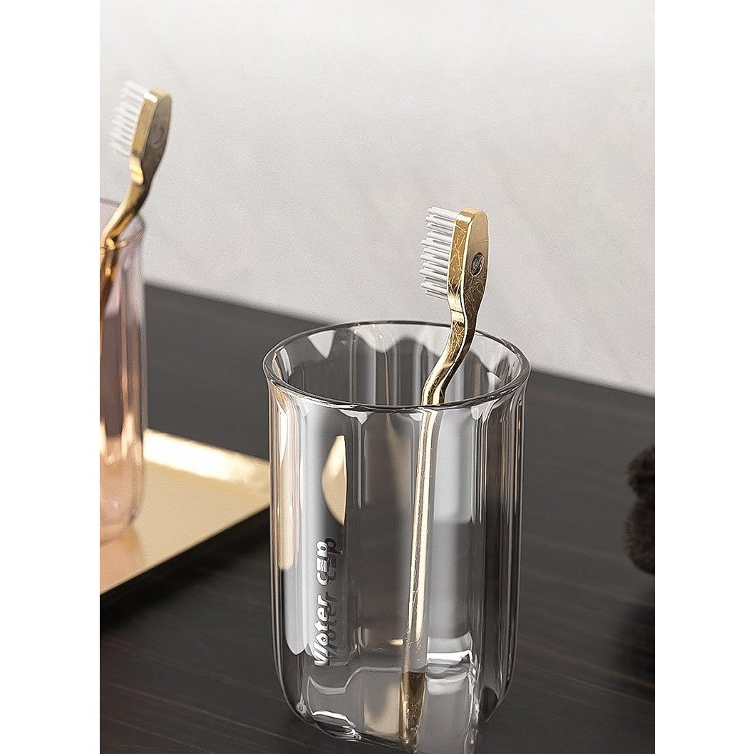Cana de Apa pentru Clatit, Flippy, pentru Periuta de Dinti, 200 ml, 10.4 x 7.3 cm, Gri Transparent-7