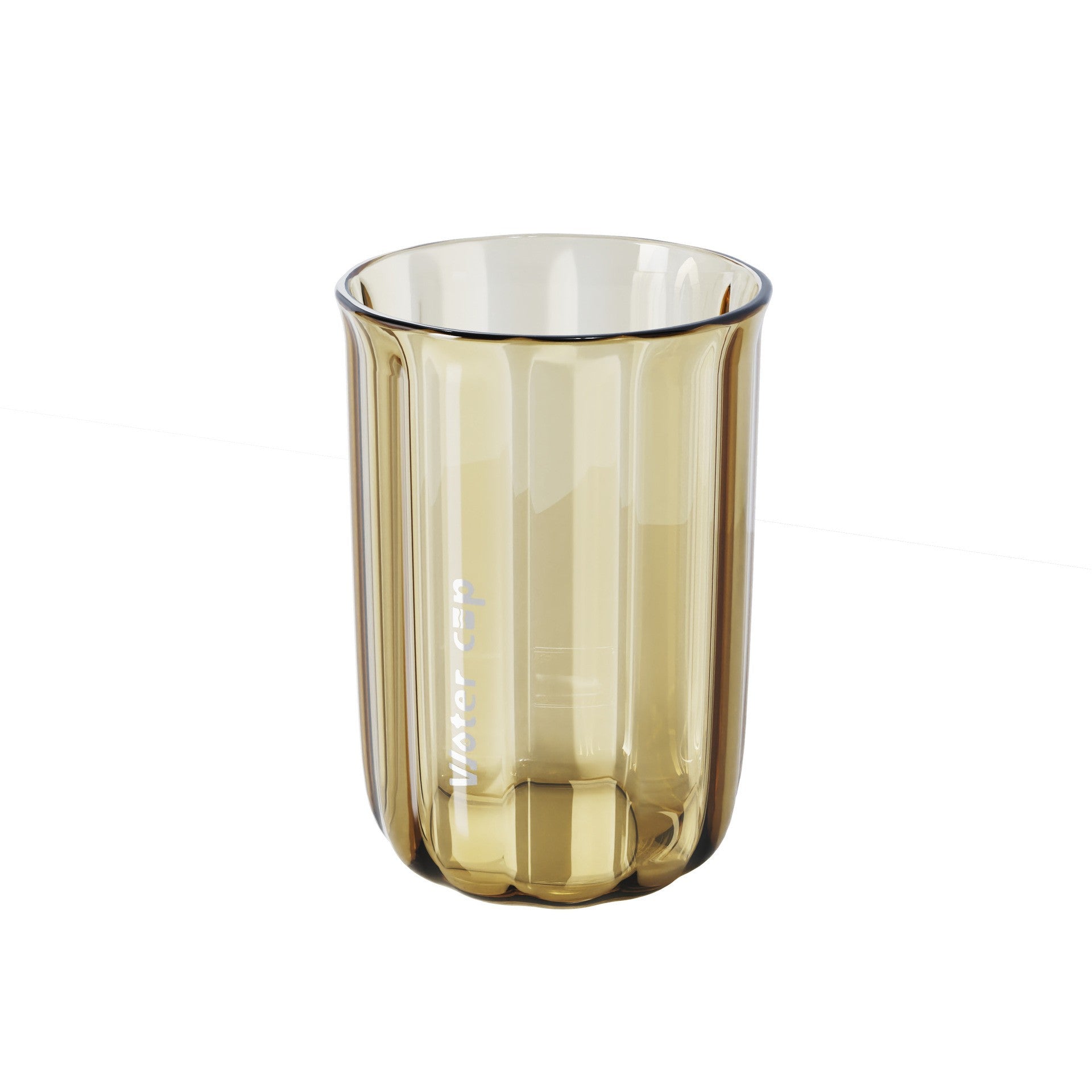 Cana de Apa pentru Clatit, Flippy, pentru Periuta de Dinti, 200 ml, 10.4 x 7.3 cm, Maro Transparent-5