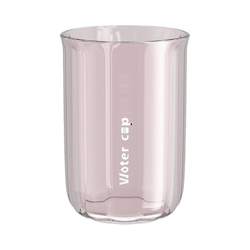 Cana de Apa pentru Clatit, Flippy, pentru Periuta de Dinti, 200 ml, 10.4 x 7.3 cm, Roz Transparent-2
